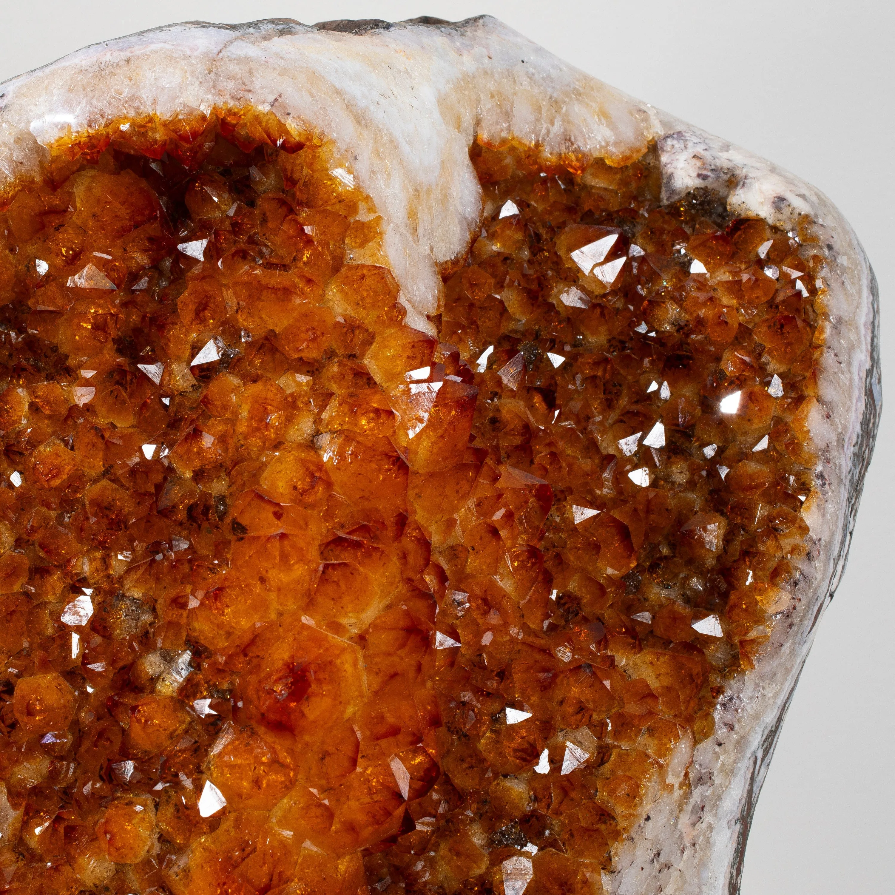 Citrine Geode from Brazil on Custom Stand - 29 / 44 lbs