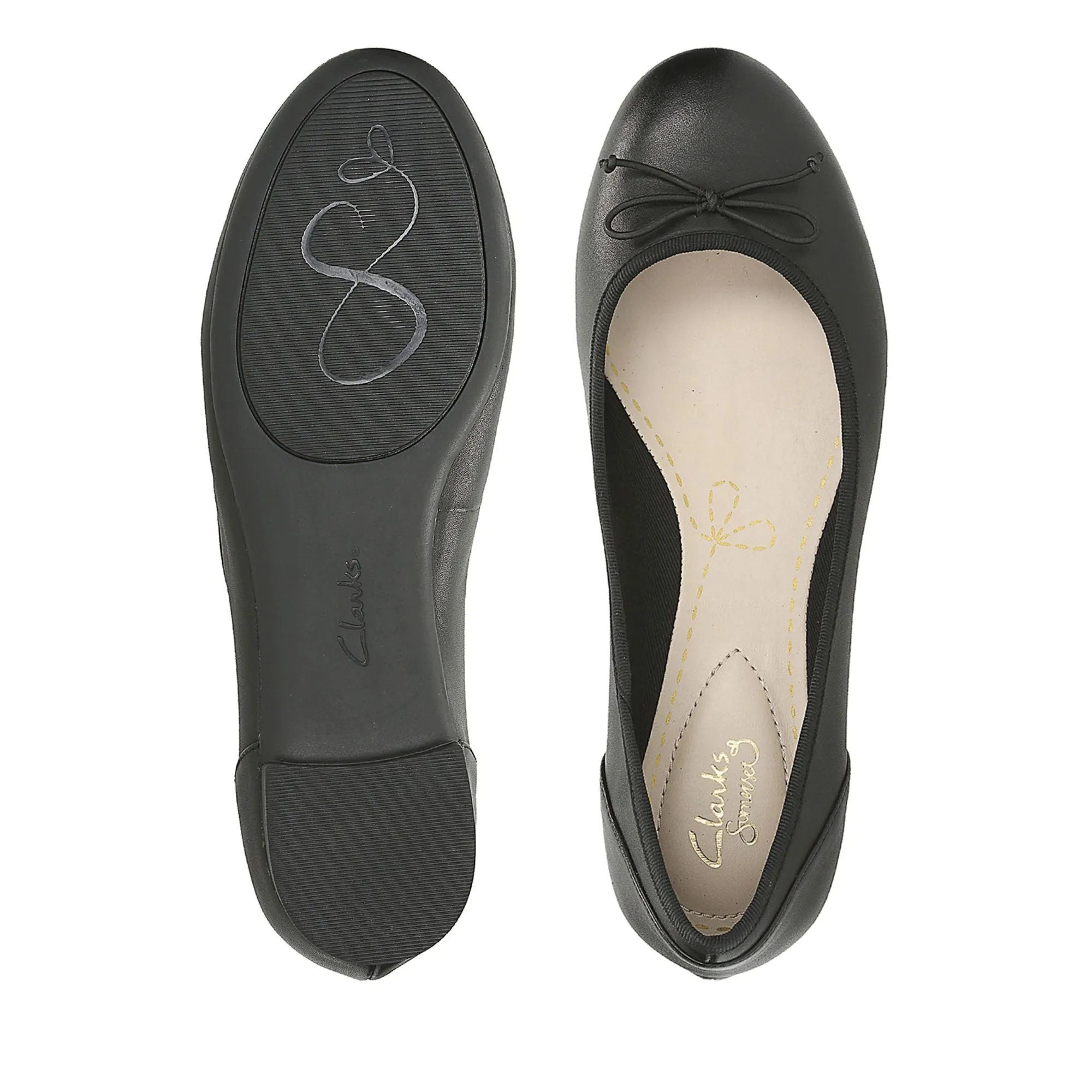 Clarks Couture Bloom Black Leather - Standard Width