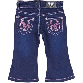 Cowgirl Hardware Toddler Girls' Horseshoe Bootcut Jeans