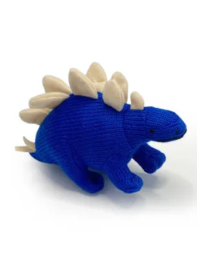 Crochet Stegosaurus Rattle, Blue