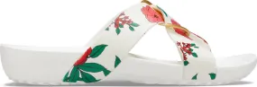 Crocs Serena Printed Cross Band Slide Floral White