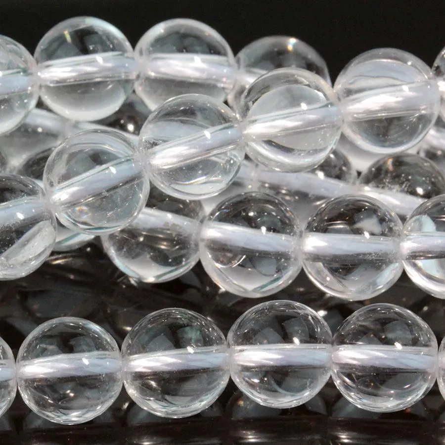 Crystal Quartz 8mm Round 15-16 Inch