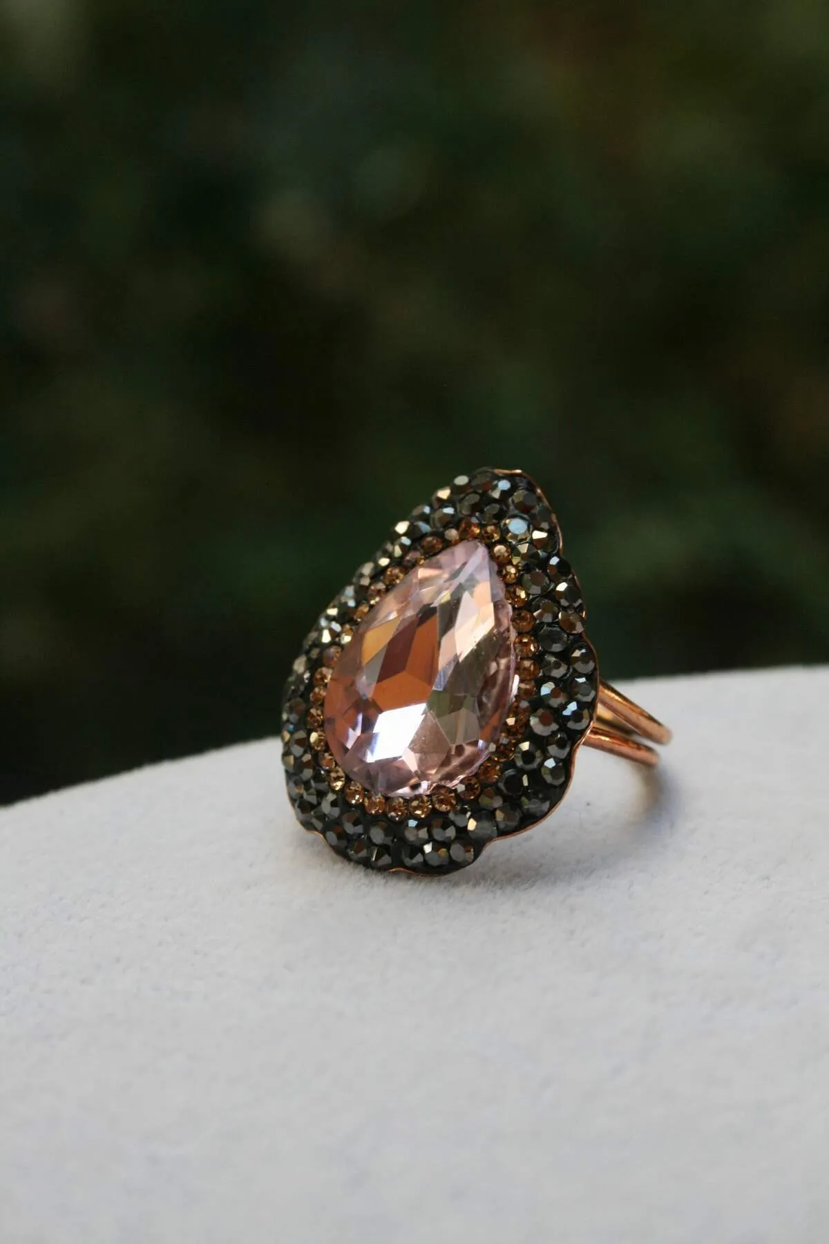 Crystal Stone Handmade Adjustable Women's Ring