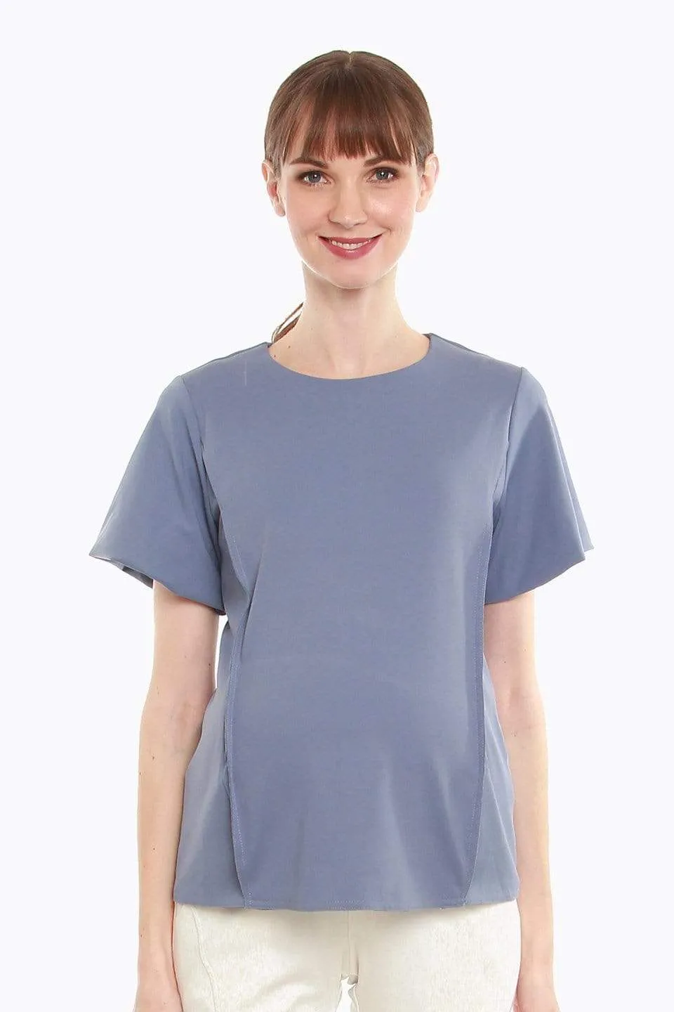 Cynara Nursing Top Pigeon Blue