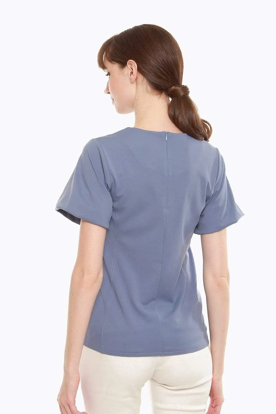 Cynara Nursing Top Pigeon Blue