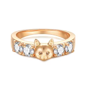 Cynthia x Love by the Moon - Gold Cat Ring