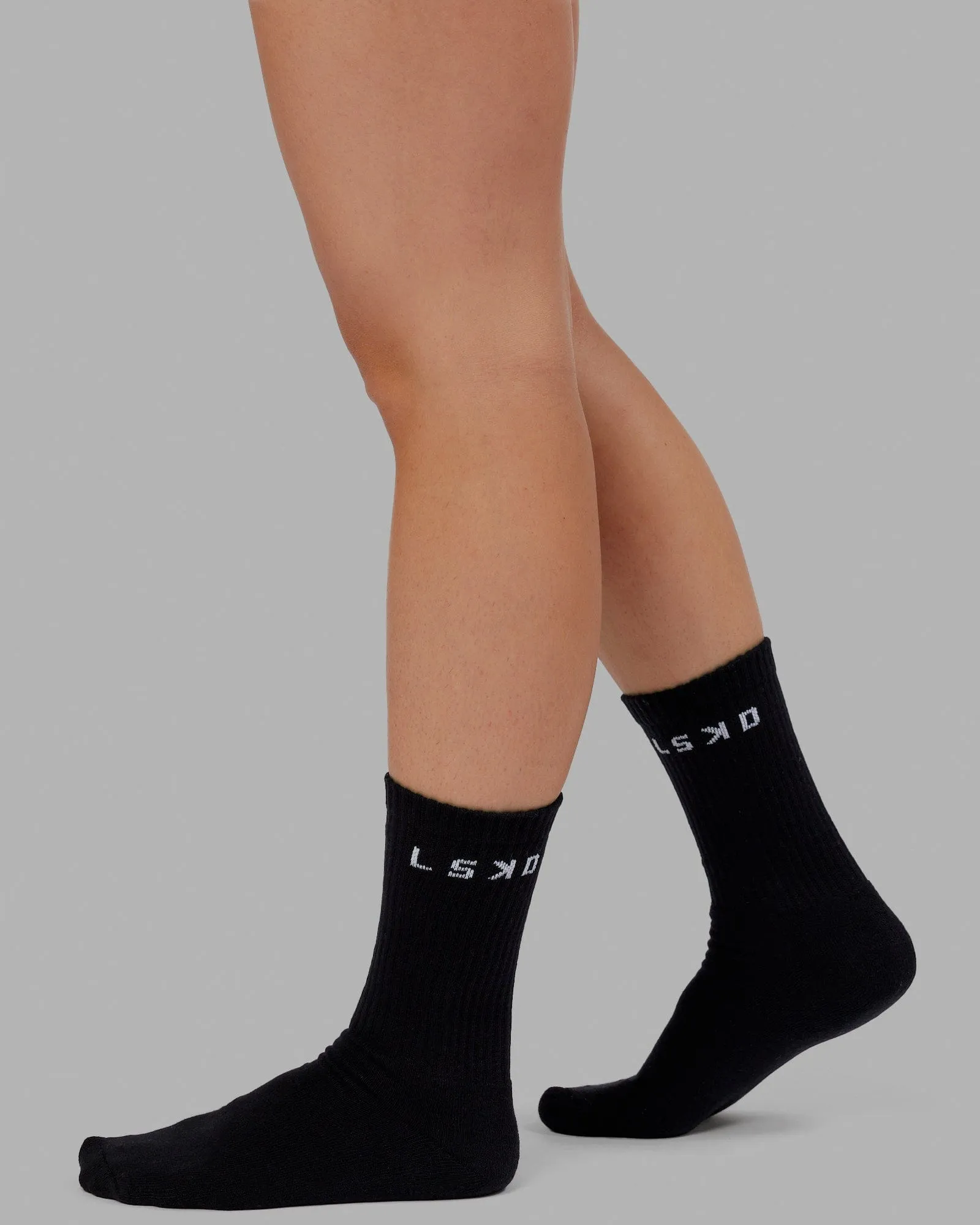 Daily 3 Pack Crew Socks - Black