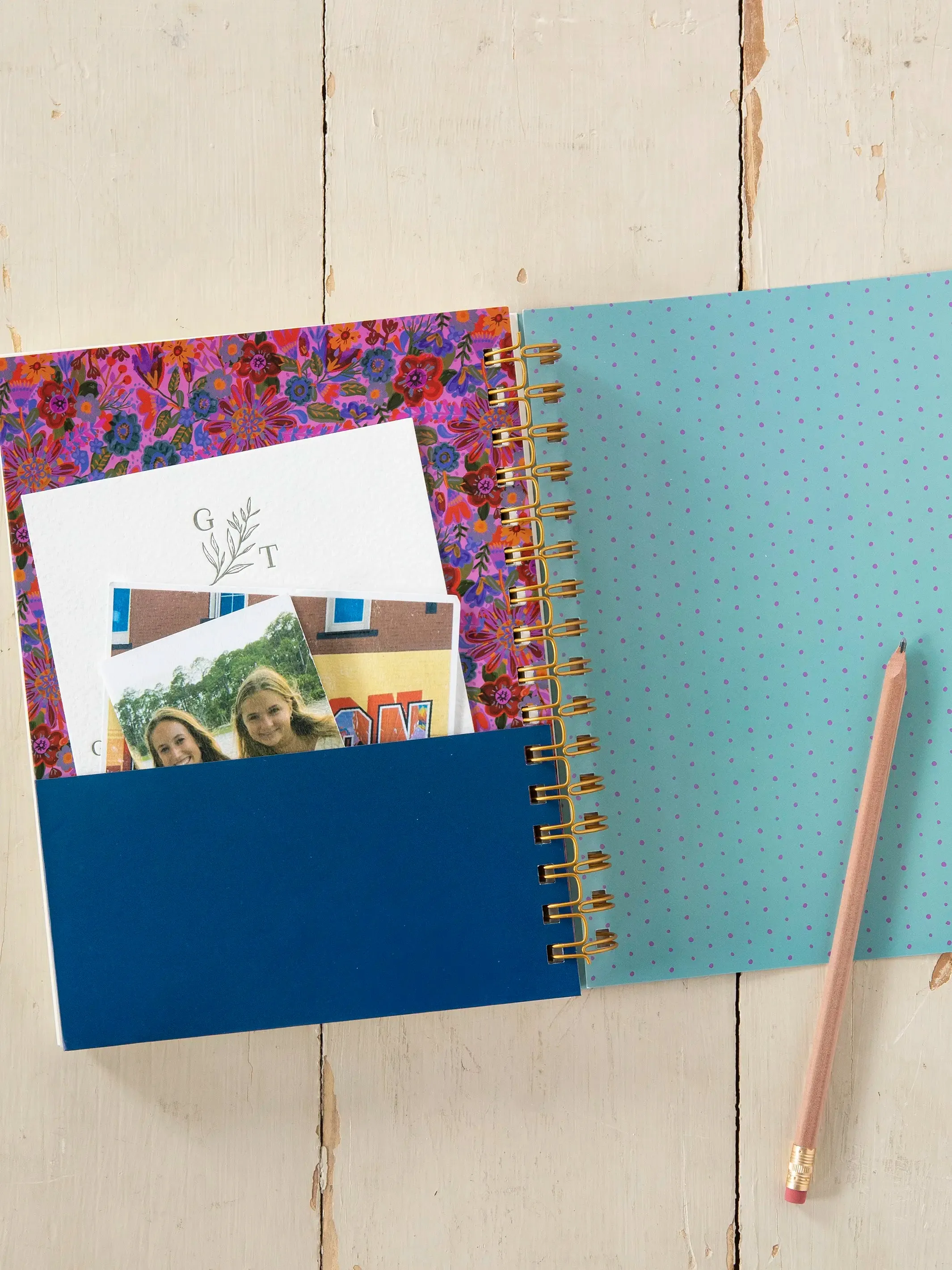 Daily To-Do List Planner - Blue Folk Flower