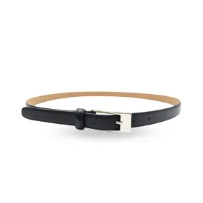 DEANEEN - Women's Black Genuine Leather Belt