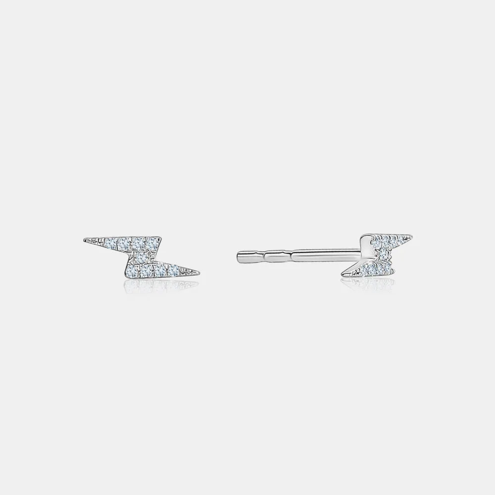 Diamond Lightning Bolt Studs