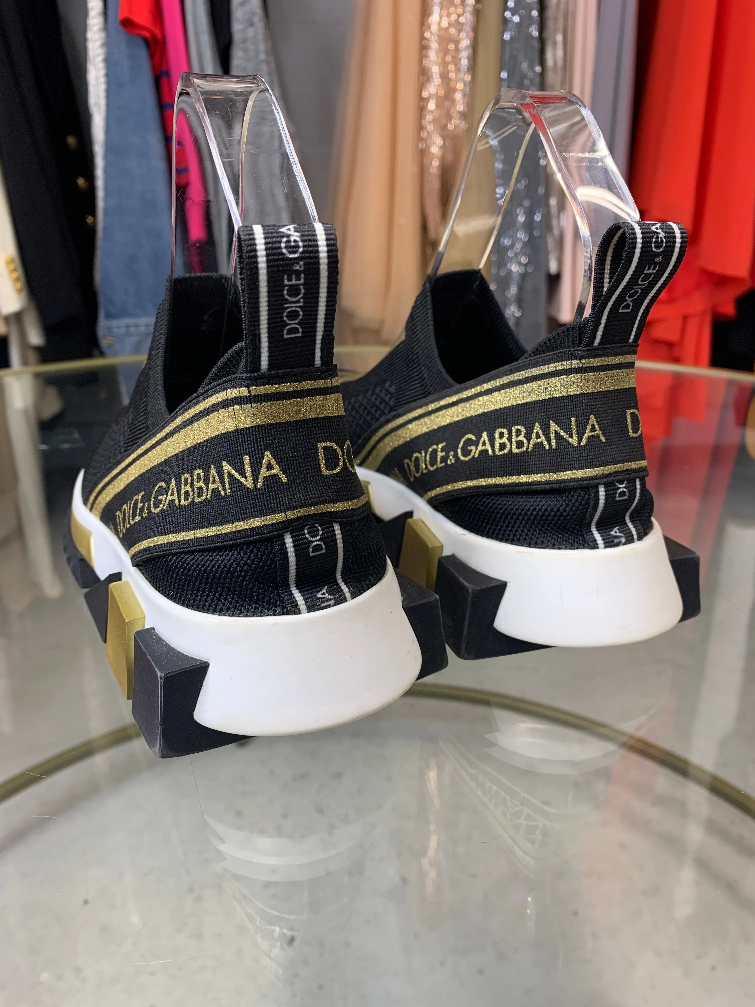 Dolce and Gabbana Runners Black Gold 37