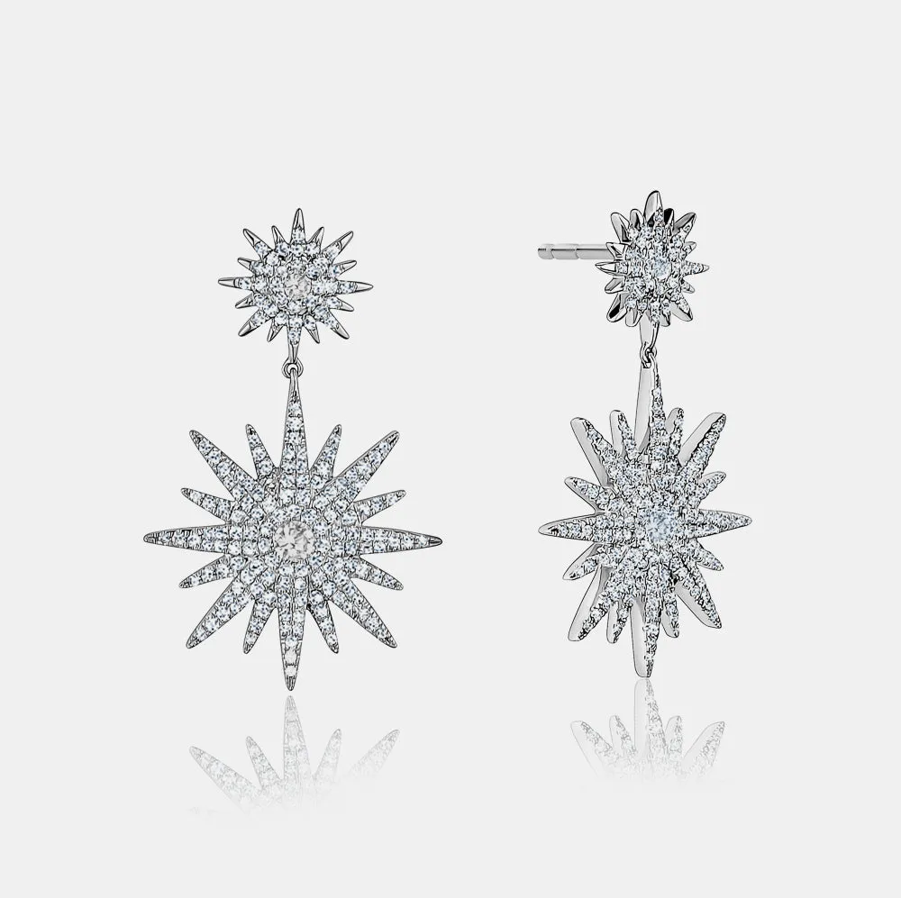 Double Diamond Stardust Earrings