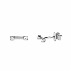 Double Stacked Diamond Stud Earrings