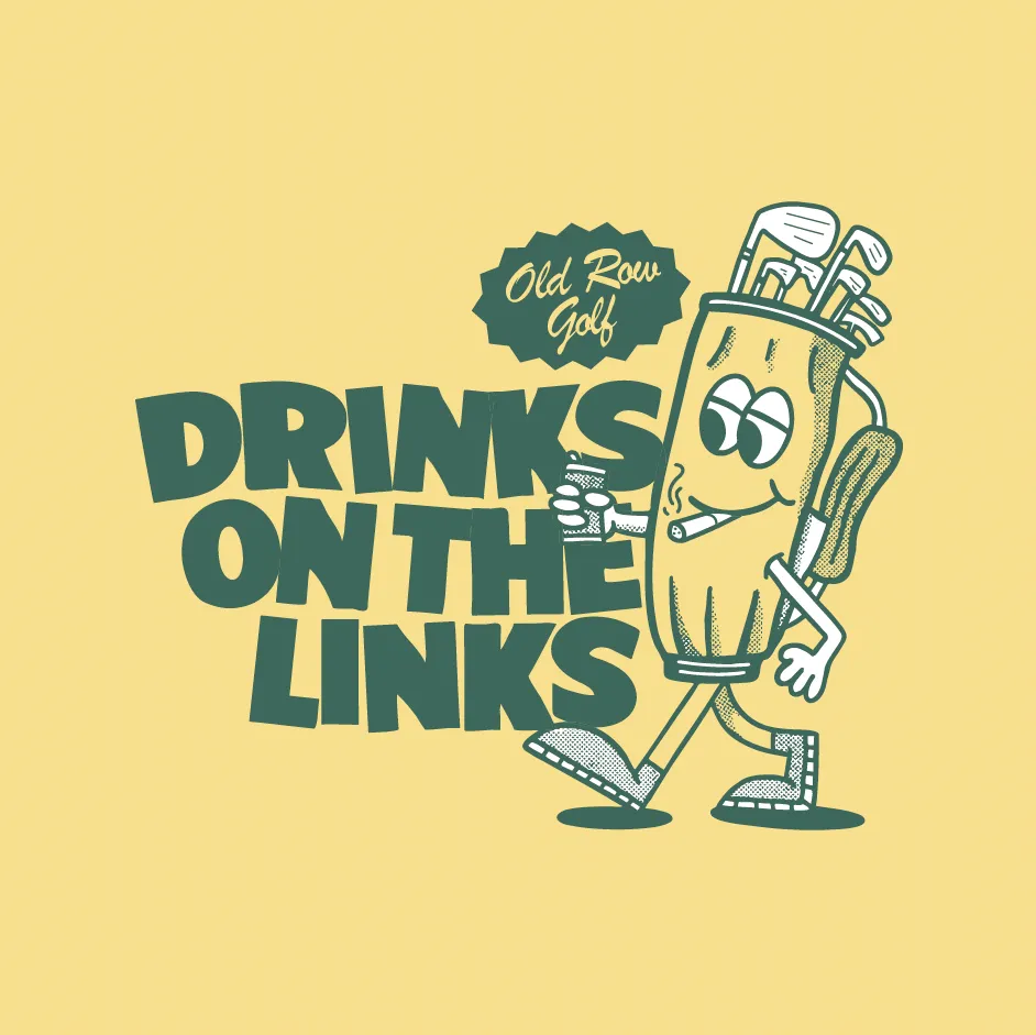 Drinks On The Links Golf Bag Pocket Tee