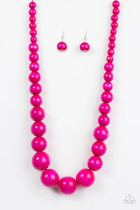 Effortlessly Everglades - Pink Paparazzi Necklace