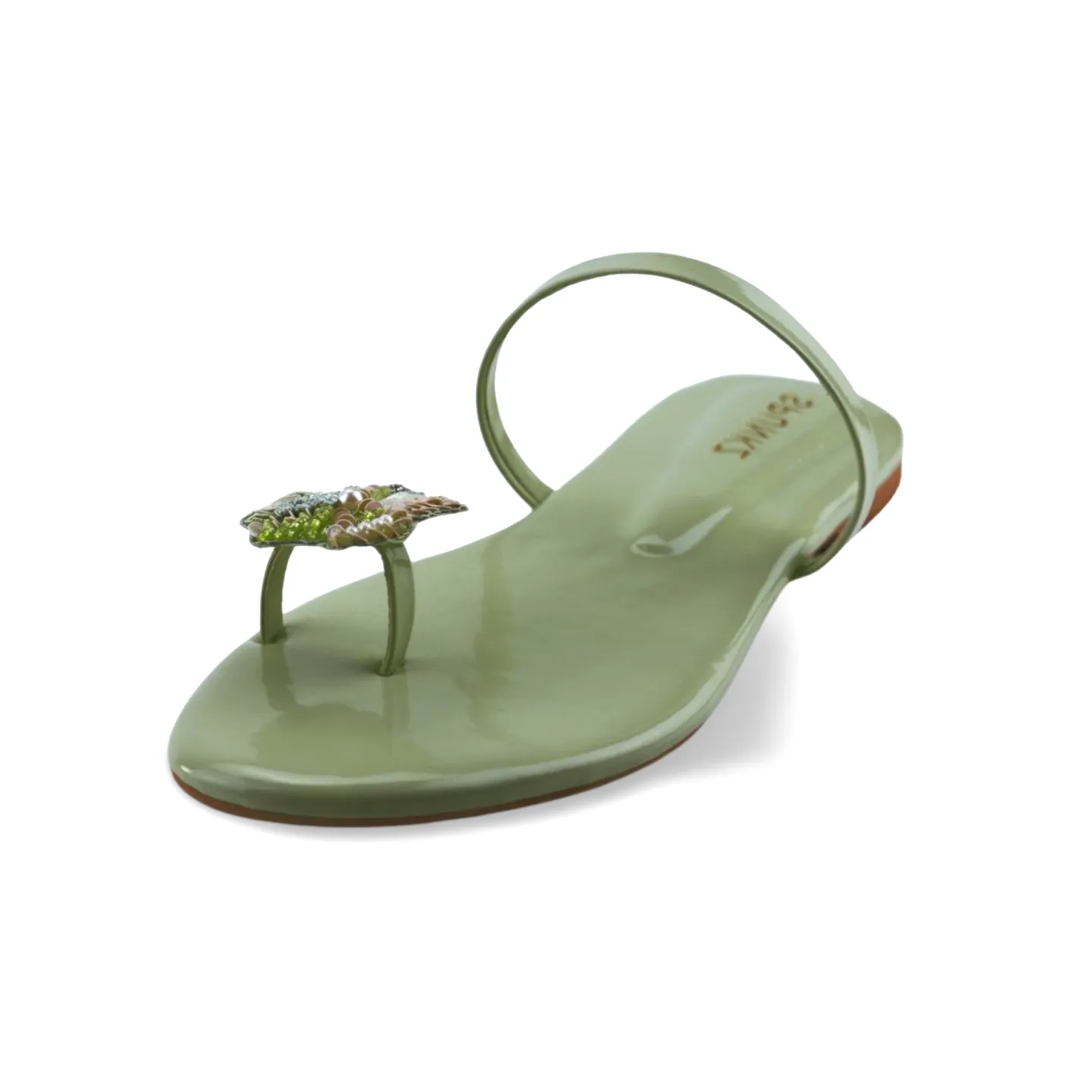 Elegant Floral Toe Ring Flip-Flops for Women