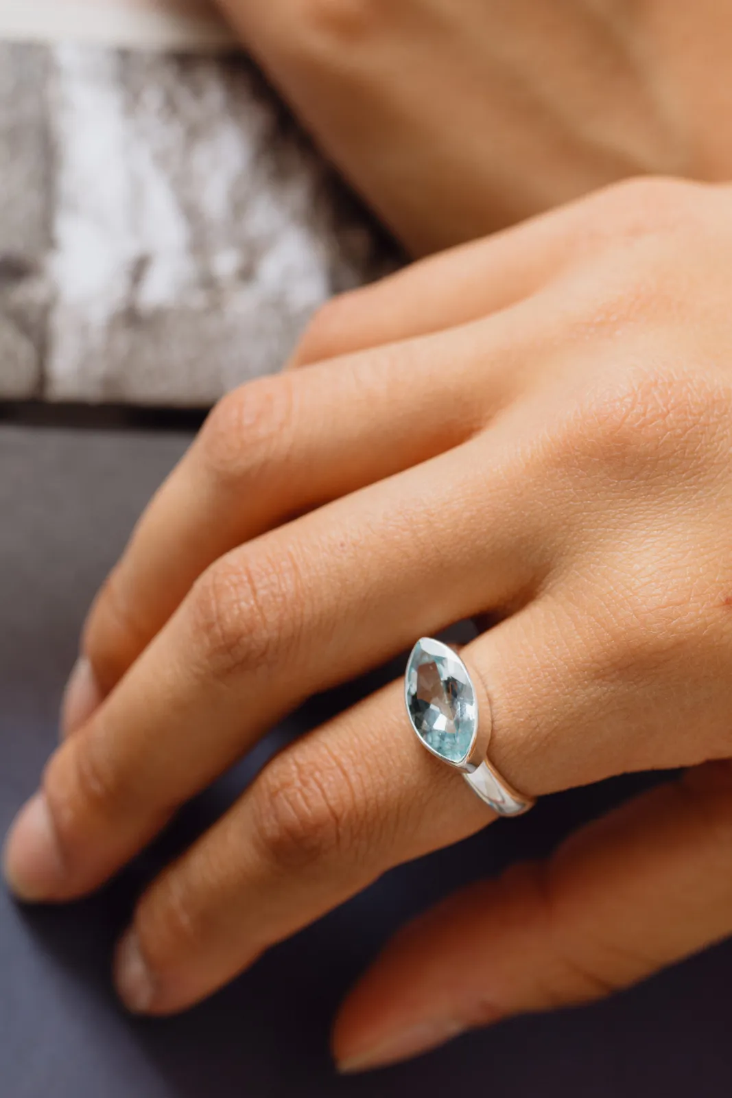 Estia Blue Topaz  Ring