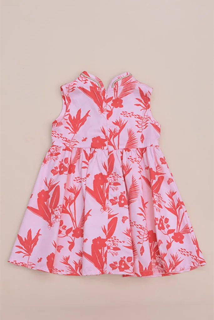 Flare Cheongsam - Pink Paradise