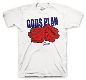 Foamposite Blue Void Shirt - Gods Plan- White