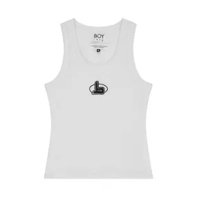 FUTURE BOY RACER BACK VEST - WHITE