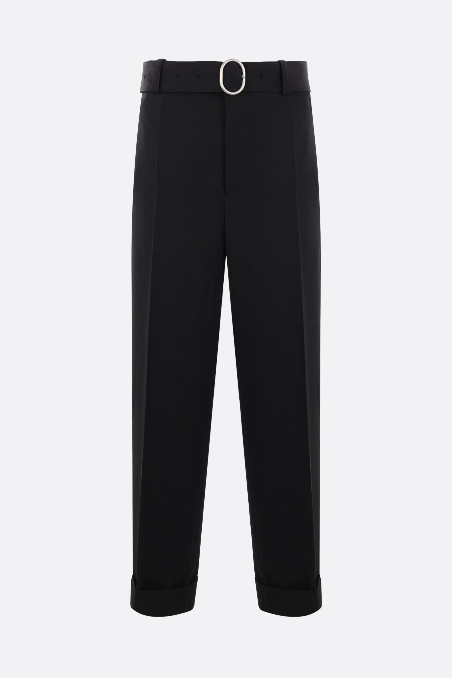 gabardine trousers with belt