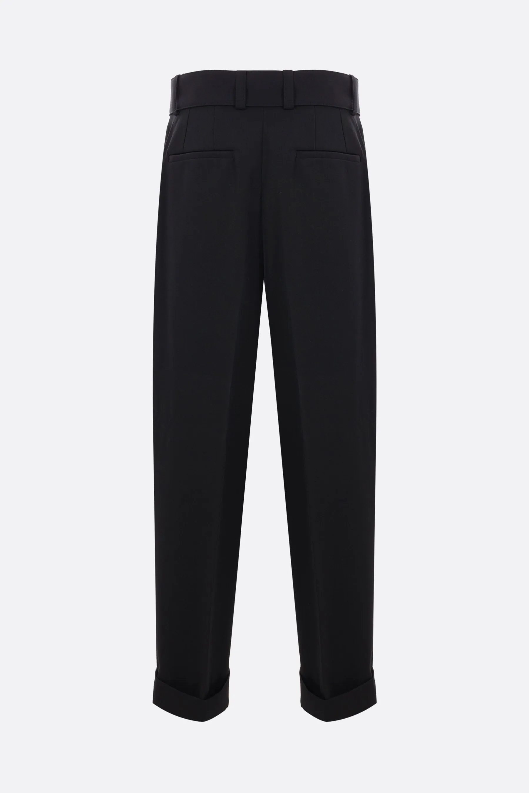 gabardine trousers with belt