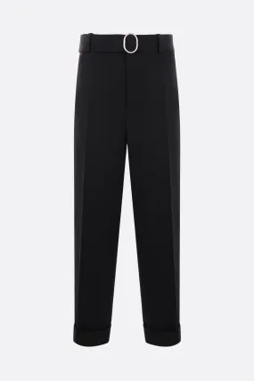 gabardine trousers with belt