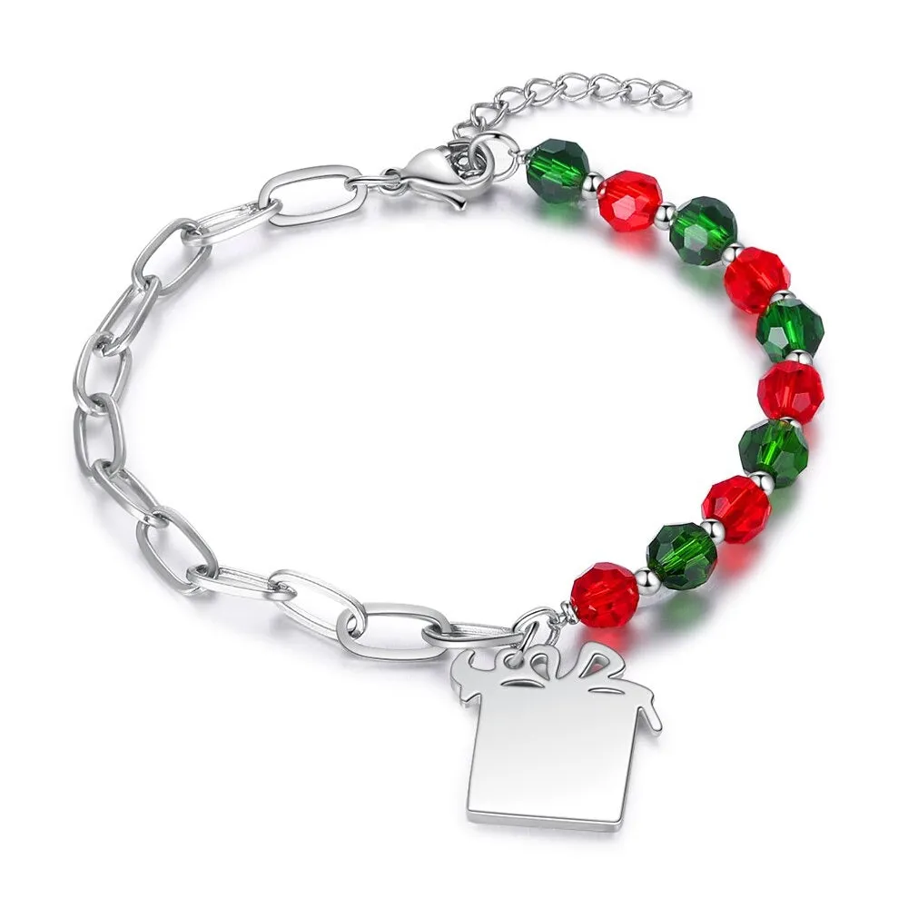 Gift Box Shaped Charm Bracelet