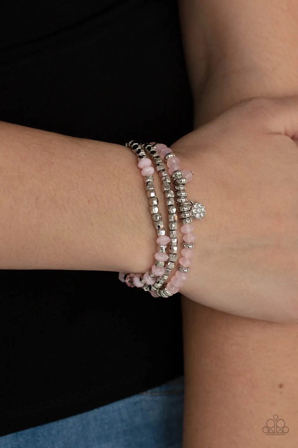 Glacial Glimmer - Pink Bracelet