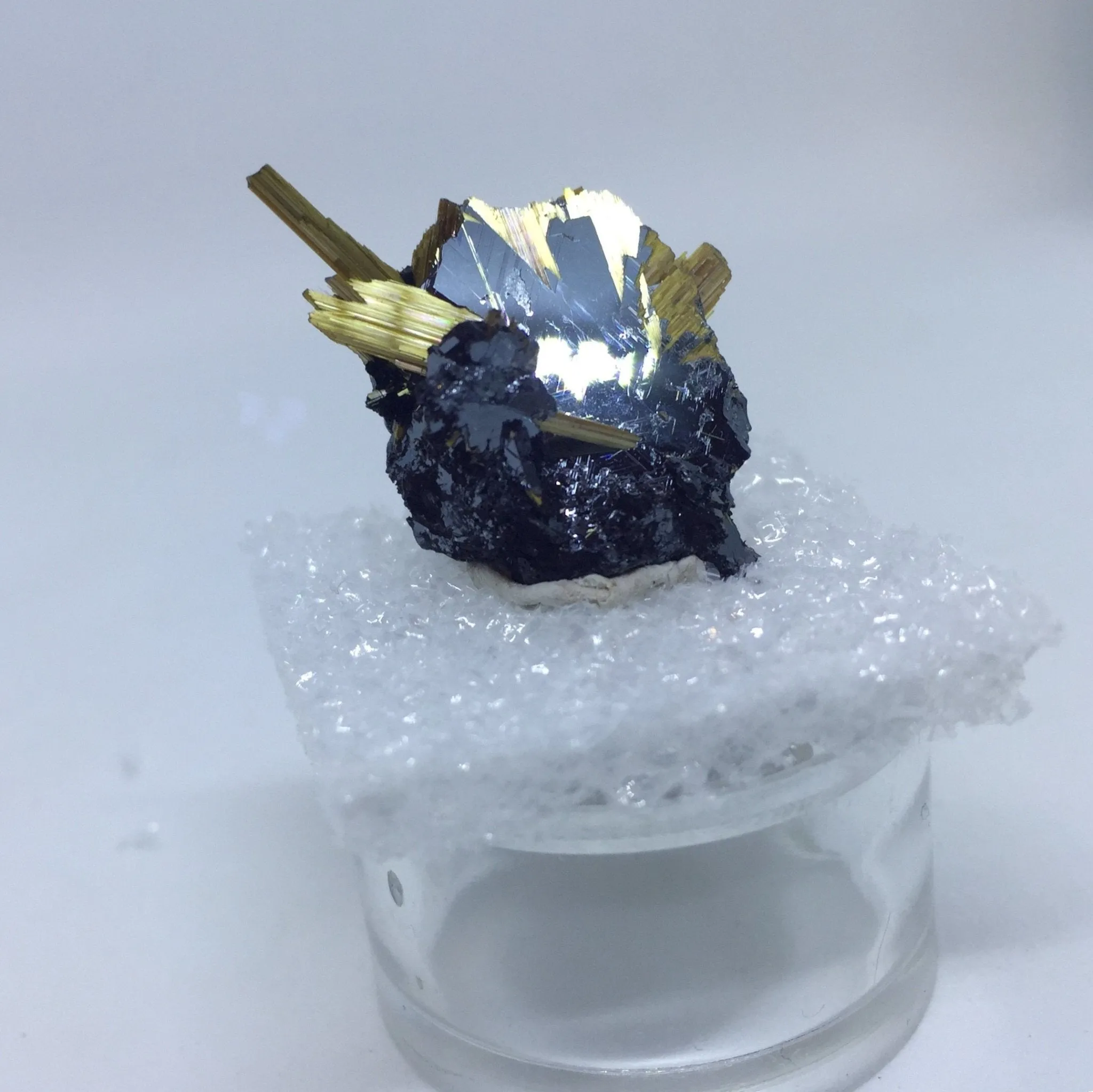 Gold Rutile on Hematite Specimen