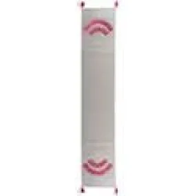 Gray Cotton Runner w/Red Merry Christmas Banner & Tassles