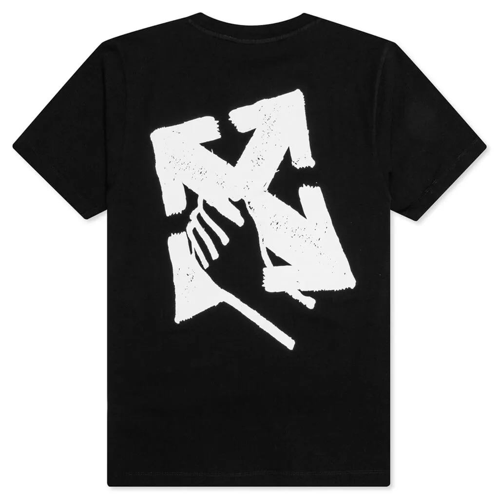 Hand Arrow Slim S/S Tee - Black/White