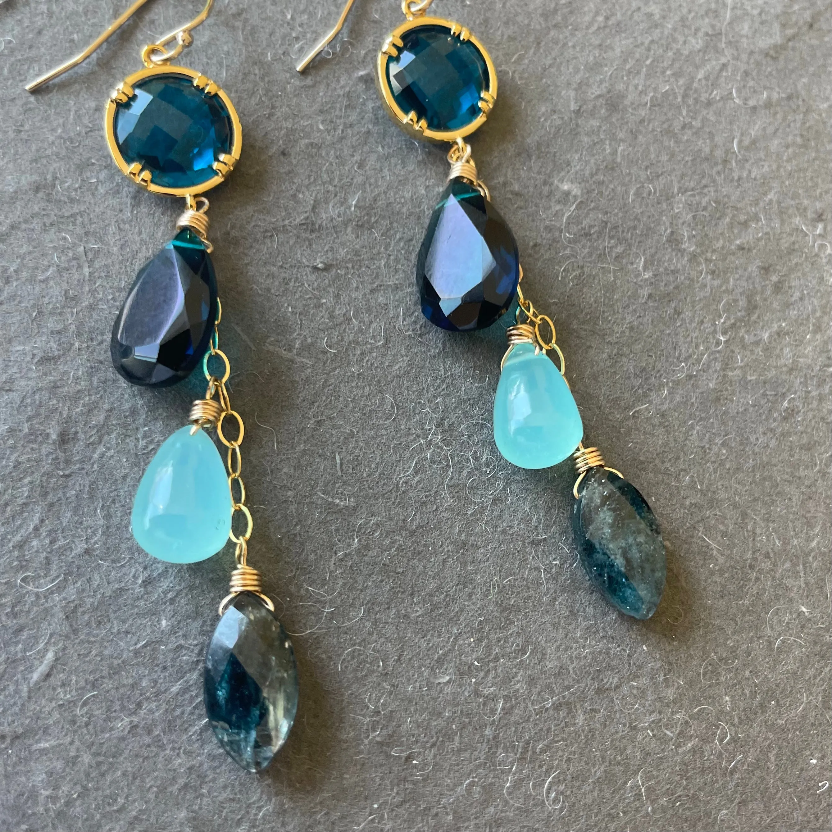 Hello, Gorgeous- London Blue Moss Kyanite Dangles