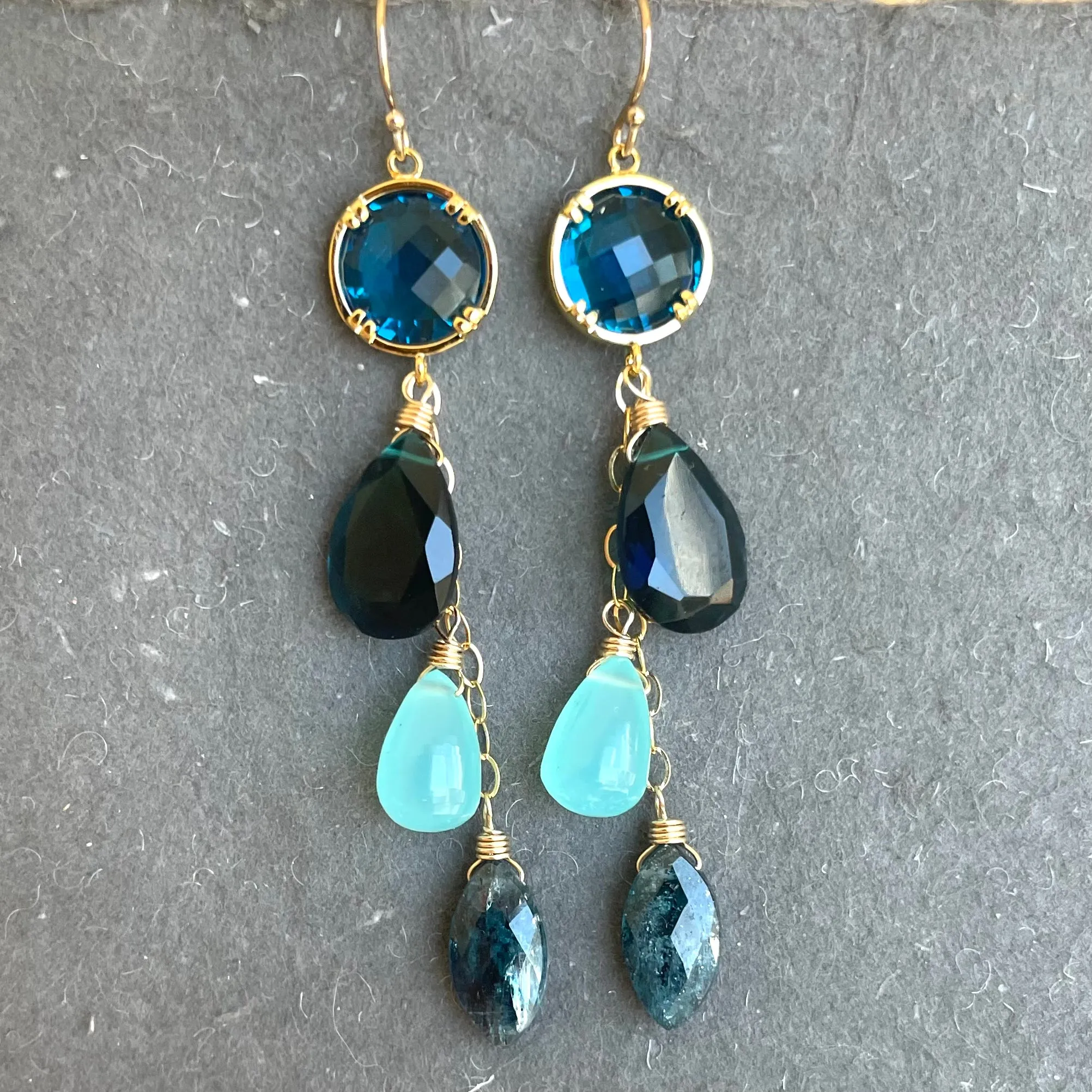 Hello, Gorgeous- London Blue Moss Kyanite Dangles