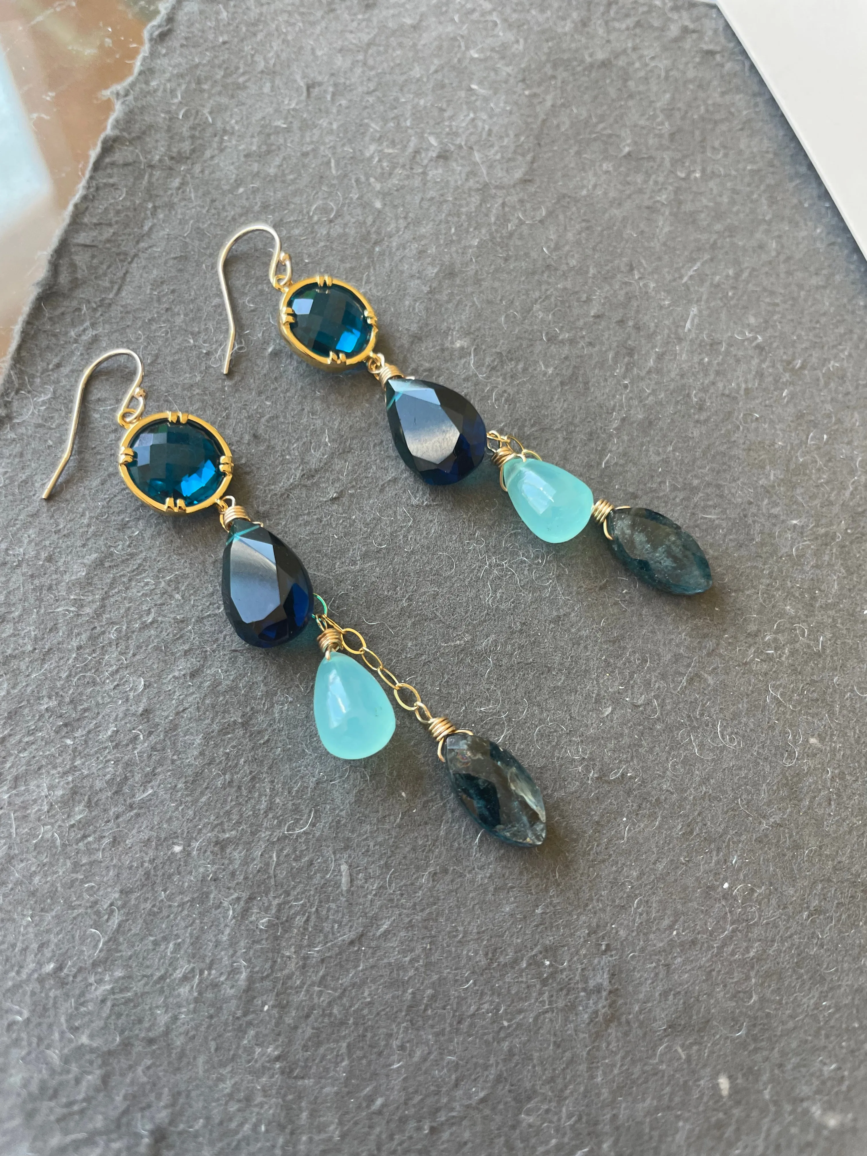 Hello, Gorgeous- London Blue Moss Kyanite Dangles