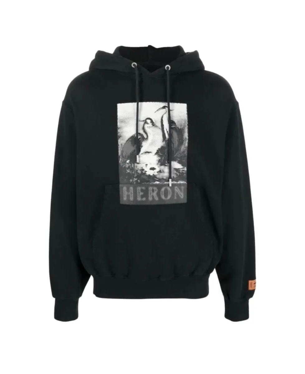 Heron Preston NF Heron BW hoodie- black halftone