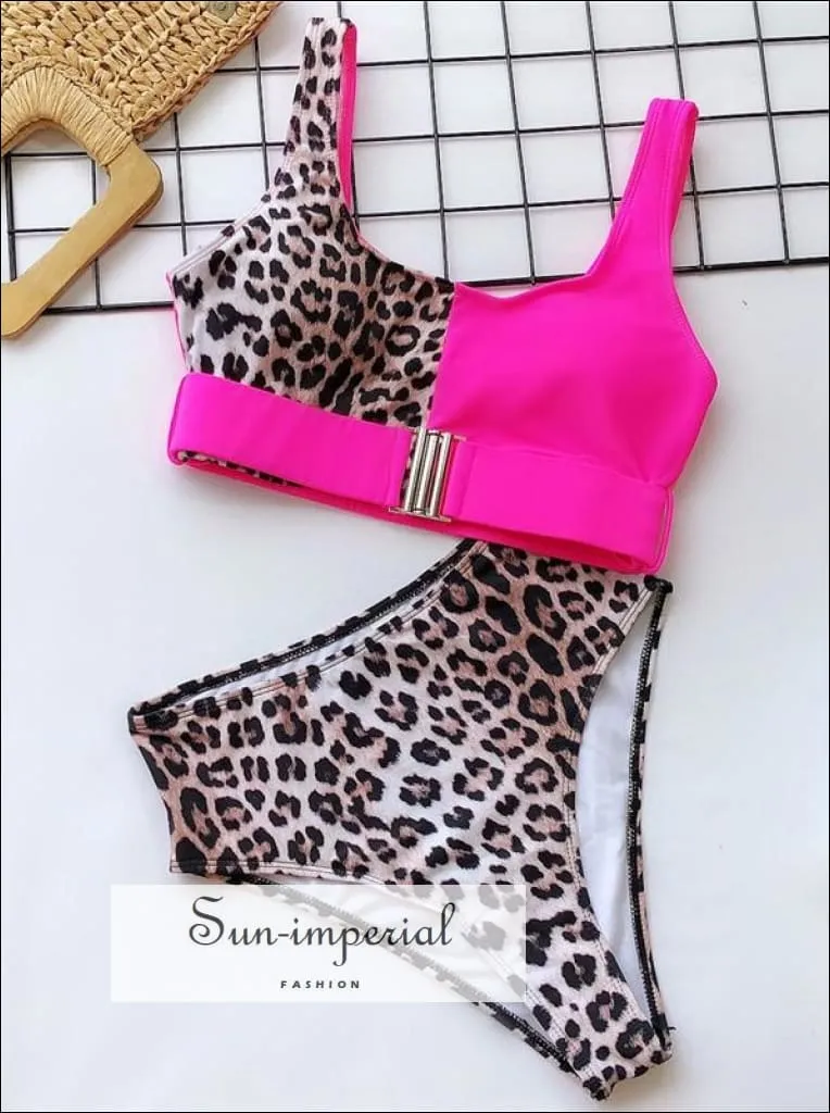 High Waist Leopard Bikini Set Brazilian Swimwear Female Swimsuit