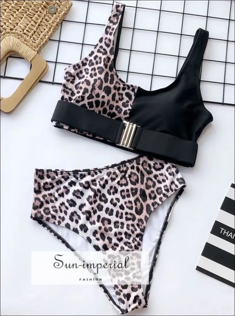 High Waist Leopard Bikini Set Brazilian Swimwear Female Swimsuit