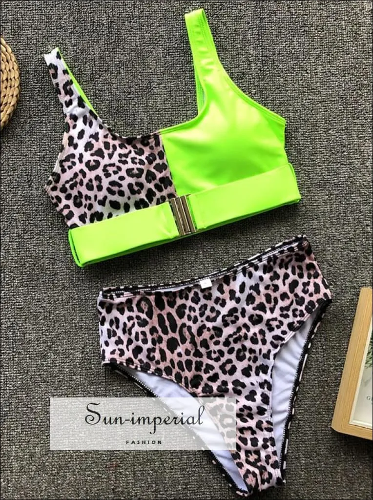 High Waist Leopard Bikini Set Brazilian Swimwear Female Swimsuit