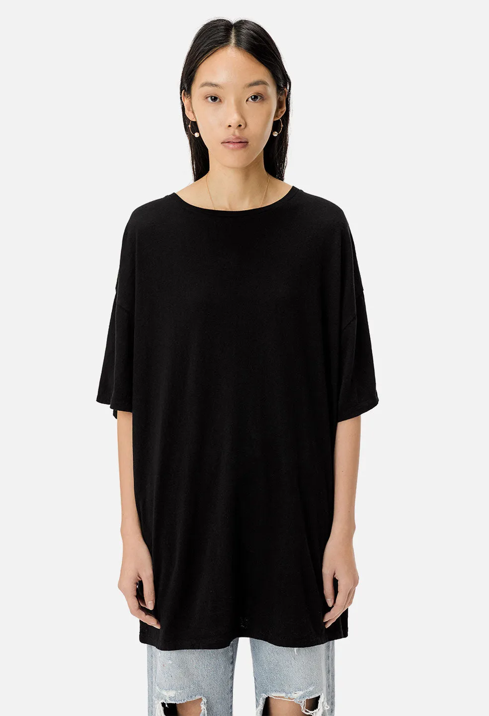 Jersey Oversized Tee / Black