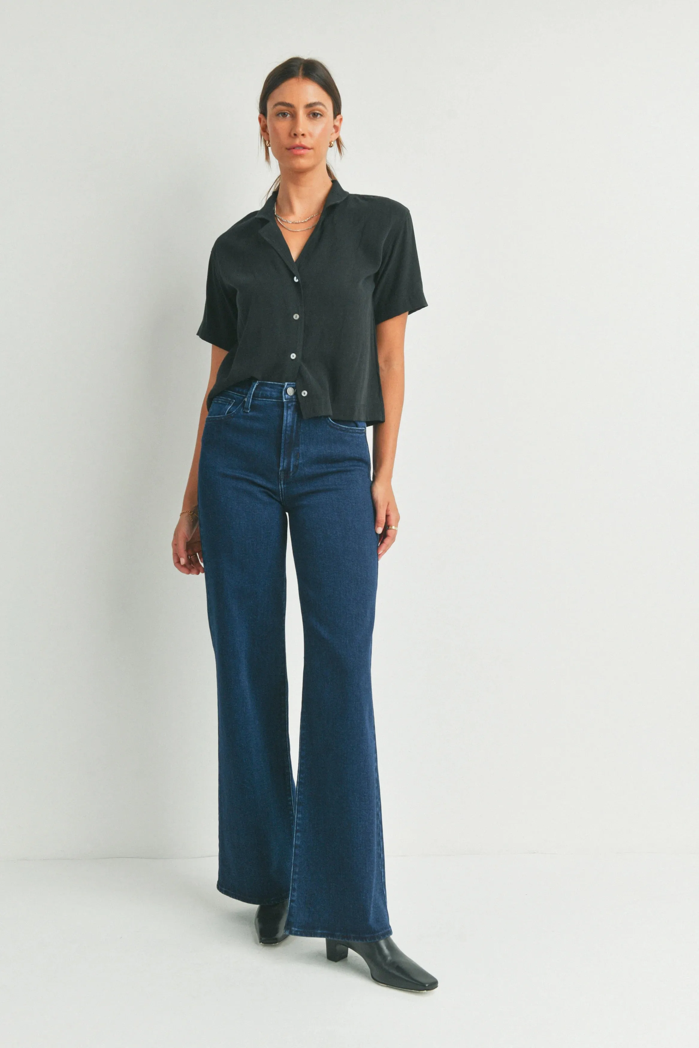 Just Black Denim - Palazzo Jean | Dark Denim