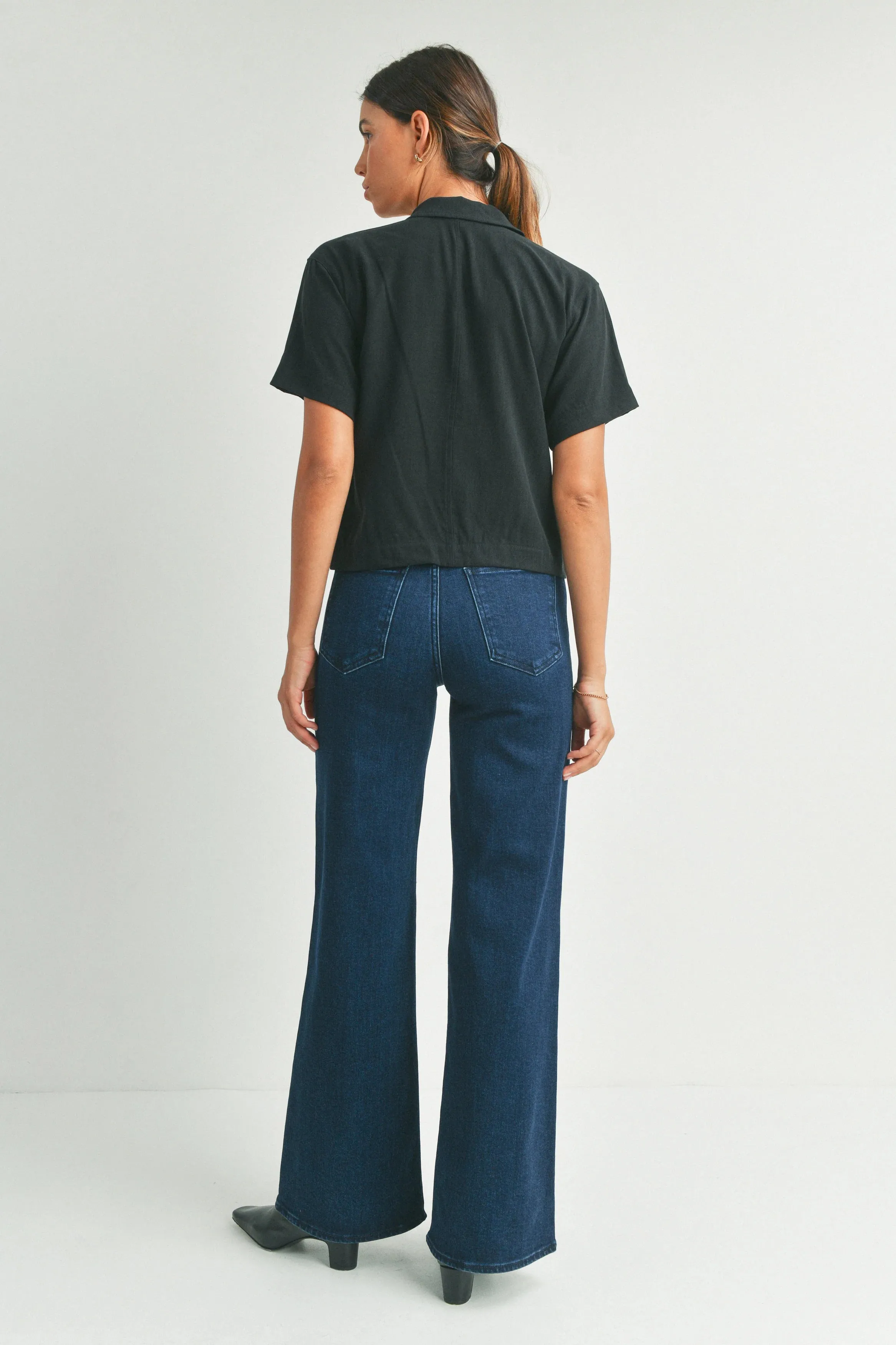 Just Black Denim - Palazzo Jean | Dark Denim