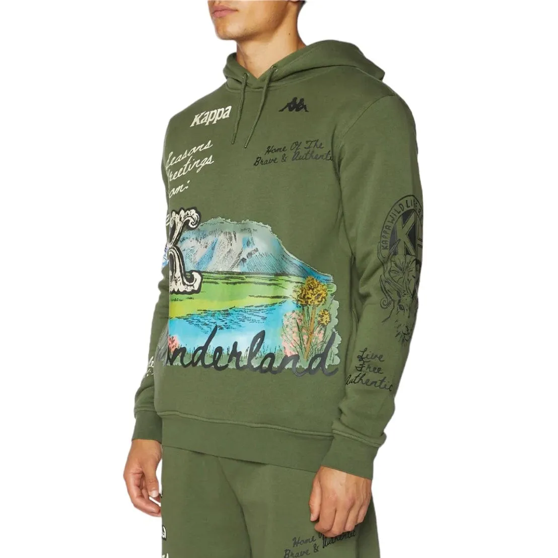 Kappa Authentic Friyo Hoodie (Green Cypress) 321P35W