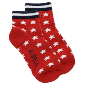 K.Bell Women's All Over Stars Shortie Ankle Socks