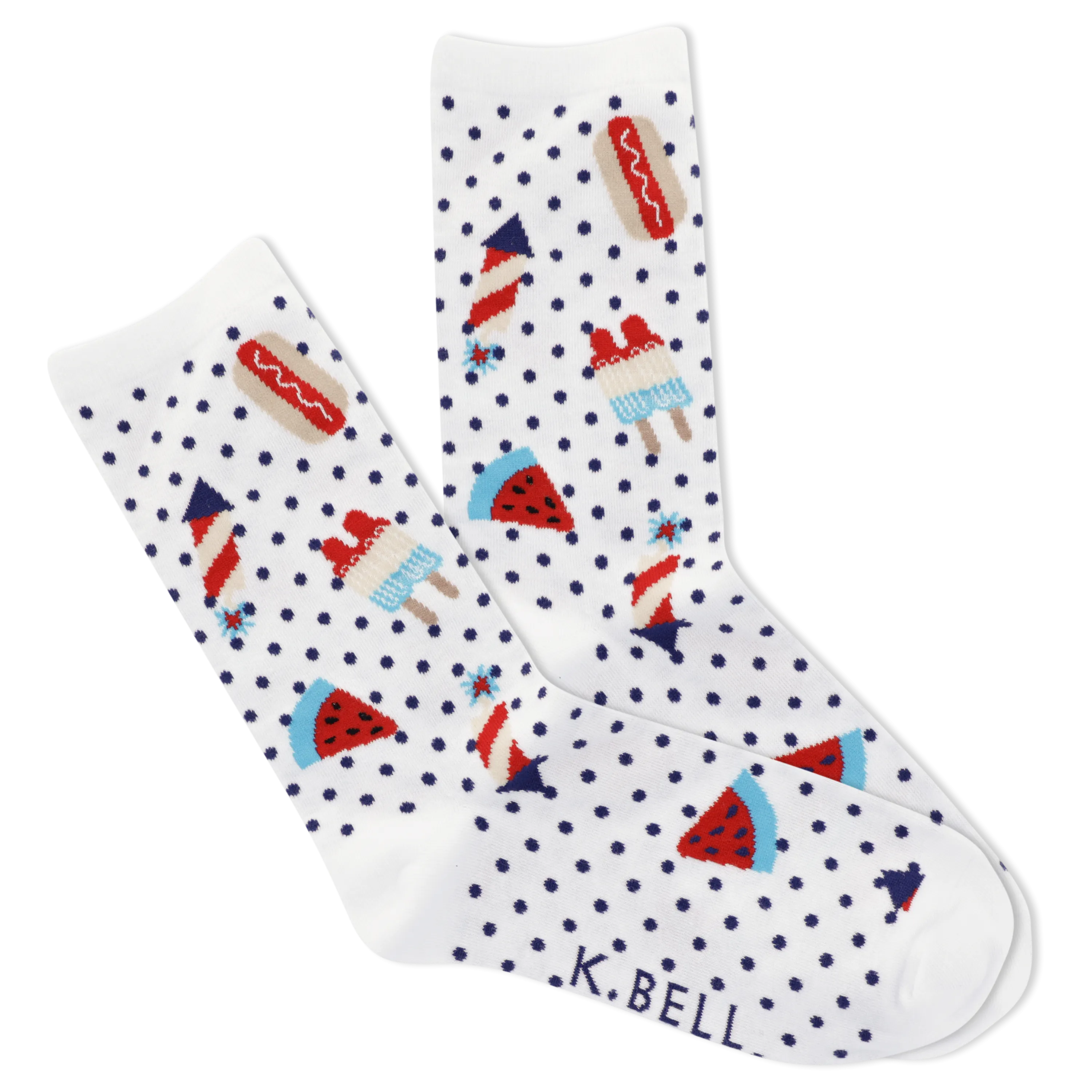 K.Bell Women's Picnic Crew Socks