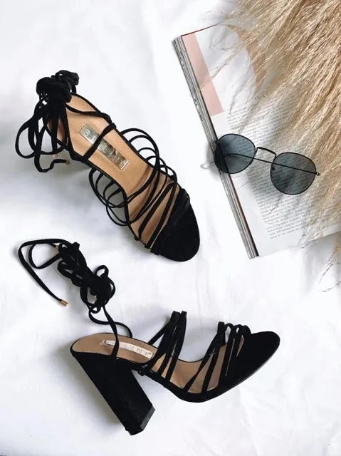 Laredo Heels - Black Suede