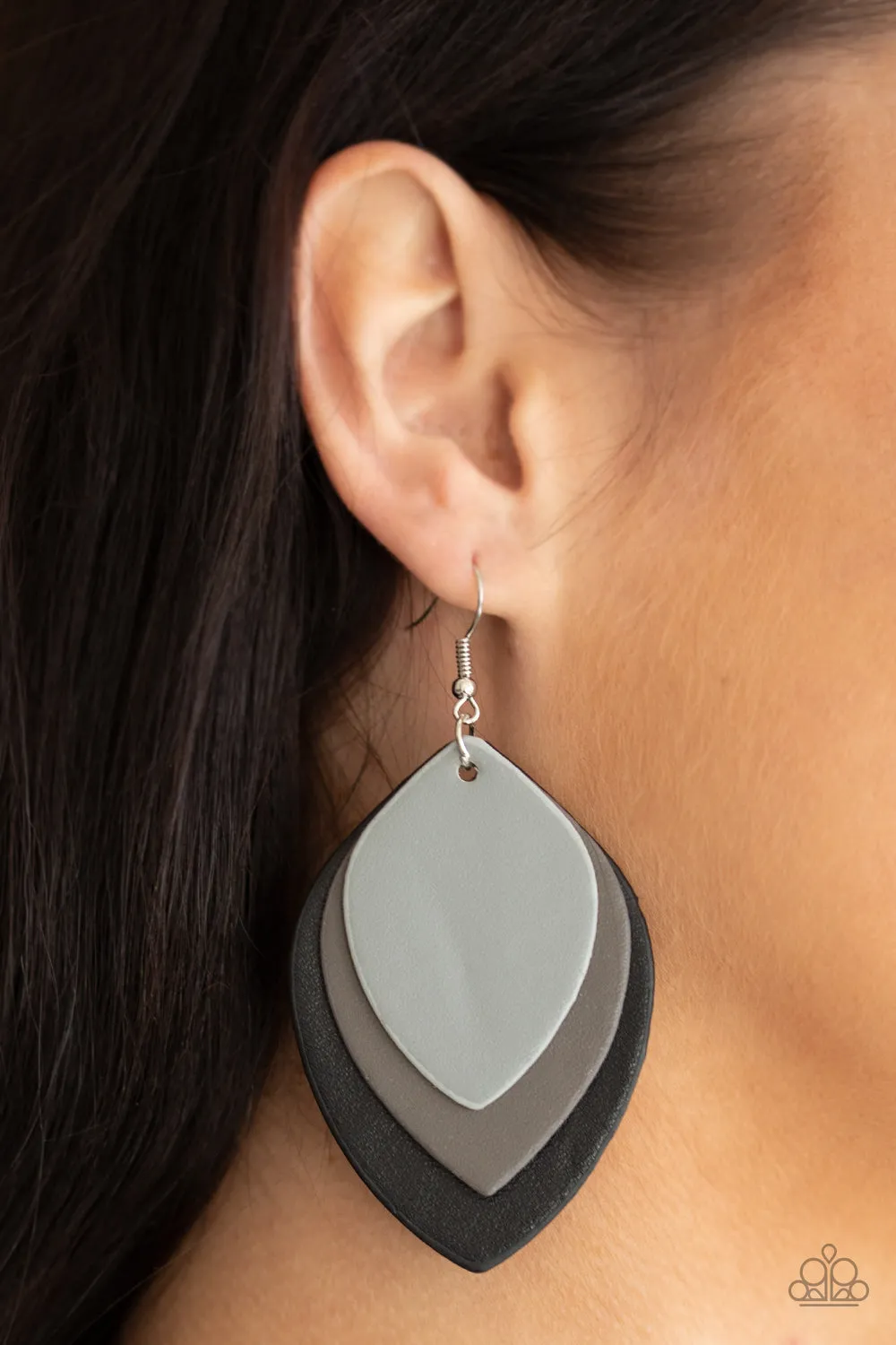 Light as a LEATHER - Black Earring