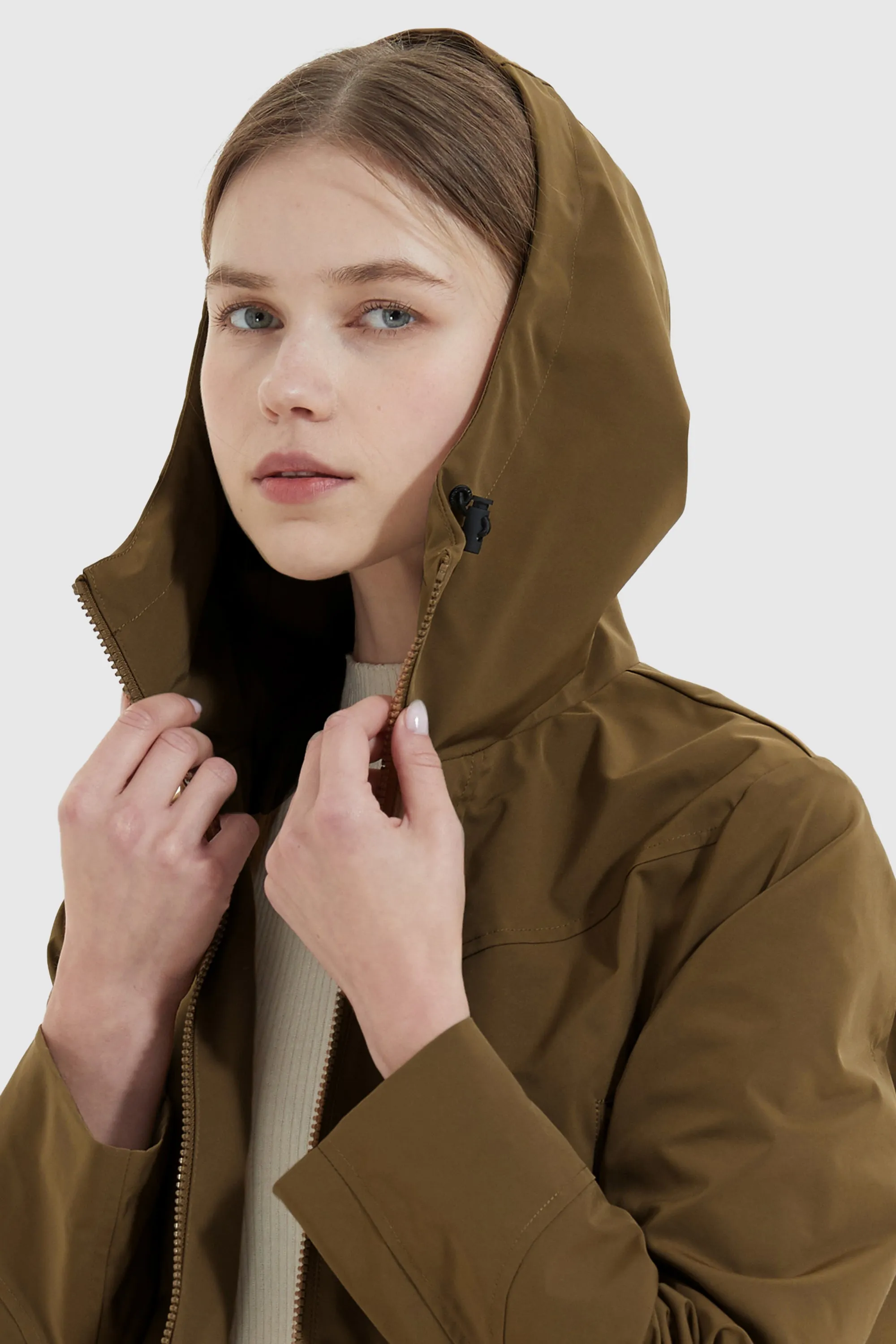 Lightweight Hooded Trench Coat