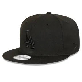 Los Angeles Dodgers Black on Black 9FIFTY Snapback Adjustable Cap - Black