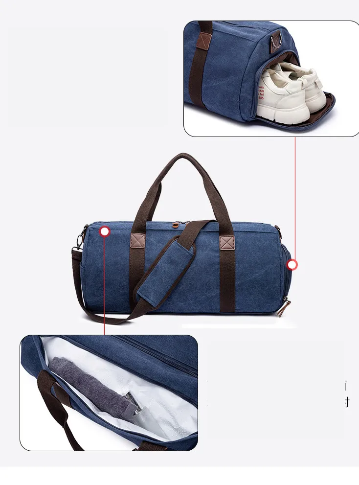 Lugano Canvas Weekender Bag | Canvas Travel Bag | Duffle Bag